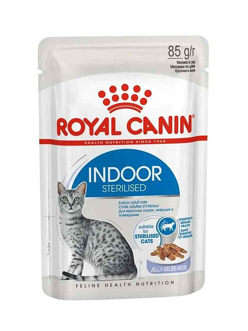 Корм для кошек Royal Canin Indoor Sterilised кусочки в соусе (85г) 495x660 в Материке