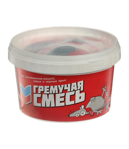 Средство Тесто-Брикет от крыс и мышей Гремучая смесь, родентицид 500г 438x503 в Материке