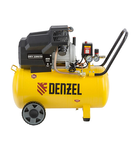 Компрессор DENZEL Х-PRO DKV2200/50 2.2кВт 50л 400л/мин 438x503 в Материке