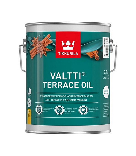 Масло Tikkurila VALTTI для террас, 2,7л 438x503 в Материке