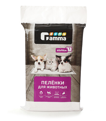 Пеленки для животных, 600*900мм (уп=5шт) 438x503 в Материке