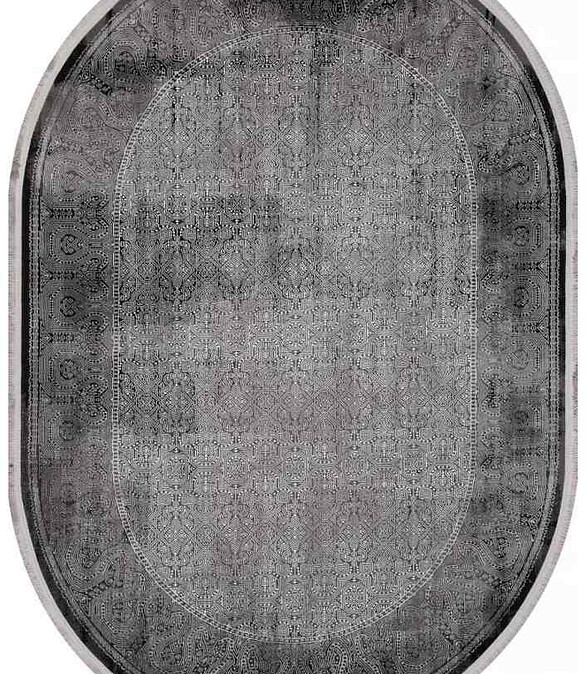 Ковер LISSABON SI003G Grey/Grey 156*230, овал 586x674 Ковер LISSABON SI003G Grey/Grey 156*230, овал 586x674 в Материке