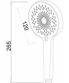 Лейка для душа ESKO SSP120 d120мм 3 функции форсунки Self-Clean Device