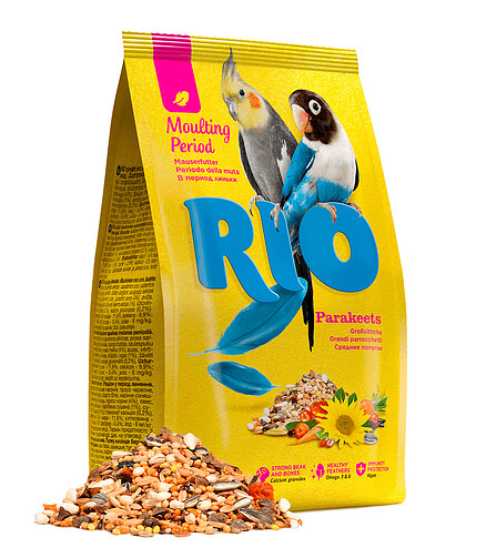 Корм для средних попугаев в период линьки RIO (500г) 438x503 в Материке
