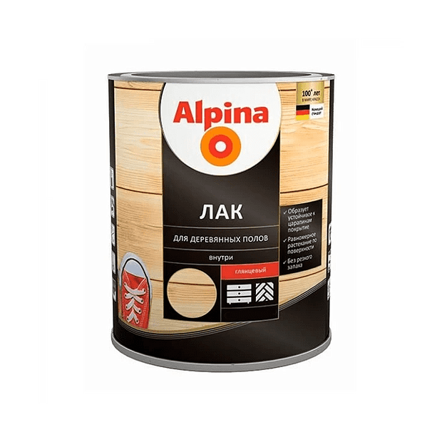 Лак Alpina алкидн.для деревянных полов глянцевый 2,5л