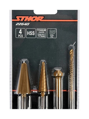 Набор сверл по металлу разновидных STHOR 22640 4пр. 238x286 в Материке