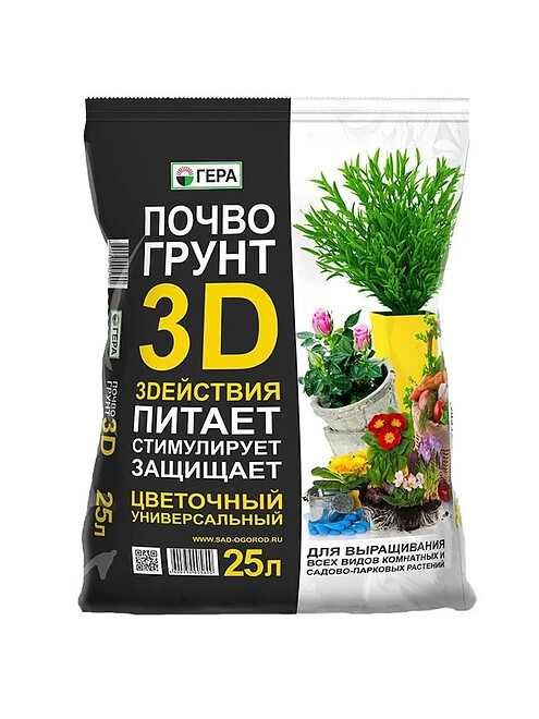 Грунт 3D/3D+ Цветочный (25л) 495x660 Грунт 3D/3D+ Цветочный (25л) 495x660 в Материке