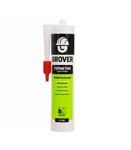 Герметик Grover U 100 силиконовый универ. Прозрачный, 300мл 438x503 в Материке