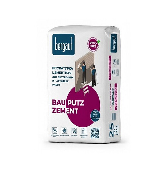 Штукатурка Bergauf Bau Putz Zement цементная, 25кг 586x674 Штукатурка Bergauf Bau Putz Zement цементная, 25кг 586x674 в Материке