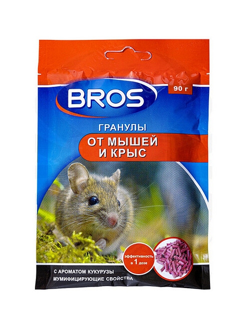 Средство Гранулы от мышей и крыс Bros, родентицид (90г) 495x660 Средство Гранулы от мышей и крыс Bros, родентицид (90г) 495x660 в Материке