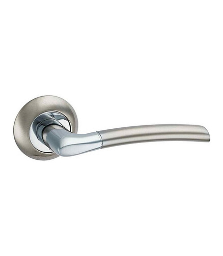 Ручка дверная LOCKIT ГАРДА AL (SN/PC), мат.хром/хром (уп=2шт) 438x503 в Материке