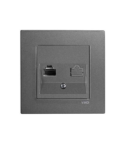 Розетка ТЛФ Viko NOVELLA 92105413 дымчатый 438x503 в Материке