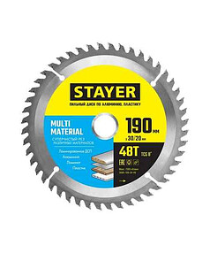 Диск пильный STAYER Multi 190х30мм 48зуб.