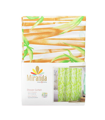 Штора для ванной комнаты BAMBOOS БЕЖЕВАЯ 180х200см (100% полиэстр) 438x503 в Материке - Вариант 3