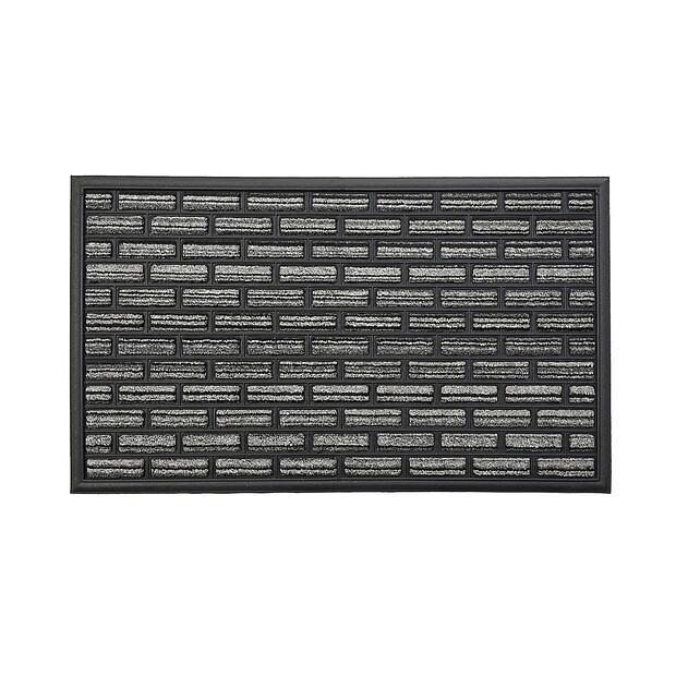 Коврик придверный PORTO PLUS bricks grey 45*75 620x620 в Материке