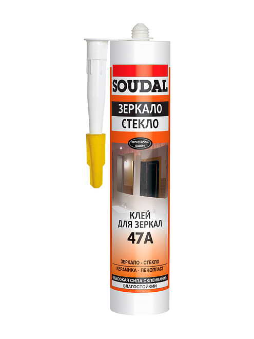 Клей монтажный SOUDAL 47А для зеркал бежевый, 280мл 495x660 Клей монтажный SOUDAL 47А для зеркал бежевый, 280мл 495x660 в Материке