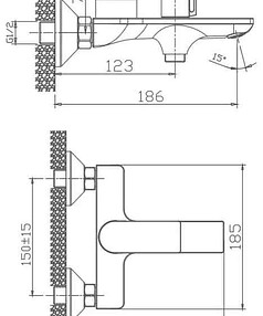 Смеситель HAIBA HB60505-8 (для ванны, короткий излив) белый/хром