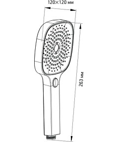 Лейка для душа ESKO SPL1203 d110мм 3 функц. с аэратором, форсунки S-Clean Device 238x286 в Материке - Вариант 2