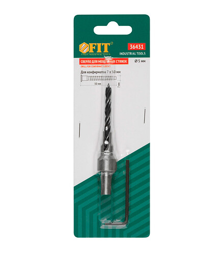 Сверло для конфирмата FIT 5мм (7х50мм) 438x503 в Материке - Вариант 3