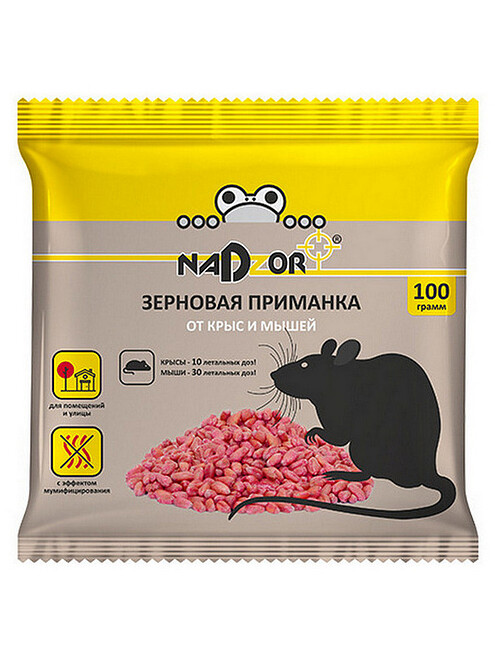 Средство Приманка Зерновая от крыс и мышей (100г) Nadzor 495x660 Средство Приманка Зерновая от крыс и мышей (100г) Nadzor 495x660 в Материке