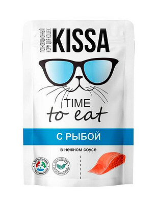 Корм для кошек Kissa рыба, соус (75г) 238x286 в Материке