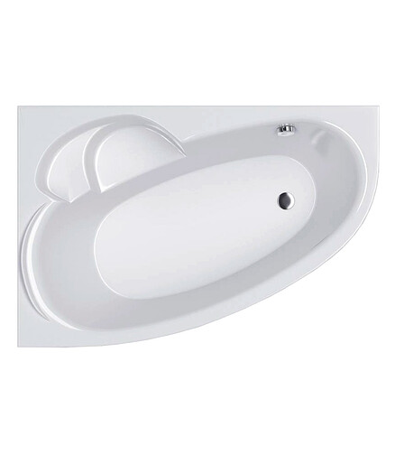 Ванна акриловая асимметричная ALBA SPA KATRINA 150х100см левая без ножек 438x503 в Материке