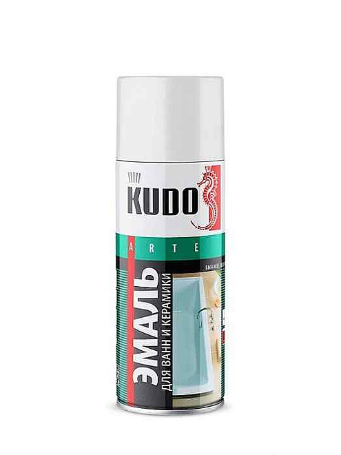 Эмаль аэроз. KUDO белая для ванн, 520мл 495x660 Эмаль аэроз. KUDO белая для ванн, 520мл 495x660 в Материке