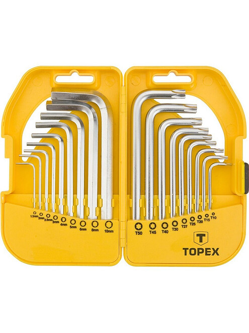 Набор ключей 6-гр.+Torx TOPEX 18шт. 495x660 Набор ключей 6-гр.+Torx TOPEX 18шт. 495x660 в Материке