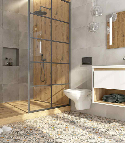 Керамогранит Cersanit LOFT 42х42 см 1,58 м2 цвет серый 438x503 в Материке