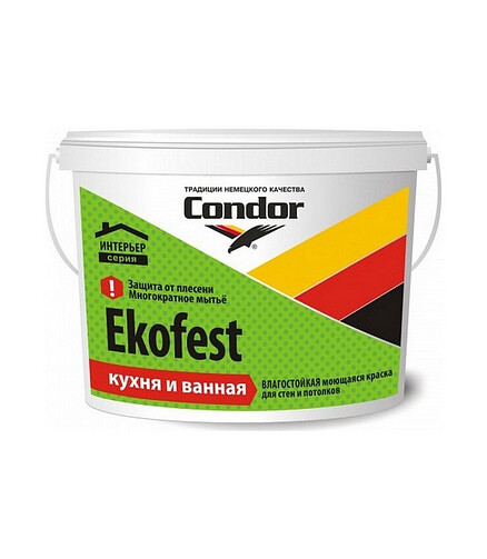 Краска Condor Ekofest глубокоматовая, 15кг 438x503 в Материке
