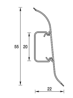 55.252. IDEAL_Классик плинтус ЯСЕНЬ БЕЛЫЙ - 2.2м 238x286 в Материке - Вариант 3