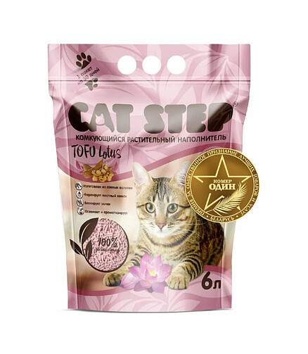 Наполнитель растительный соевый Cat Step Tofu Lotus (6л) 438x503 в Материке