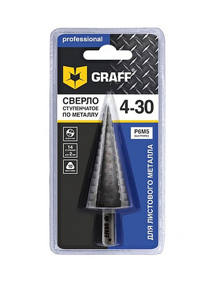 Сверло ступенчатое GRAFF 4-30мм 238x286 в Материке