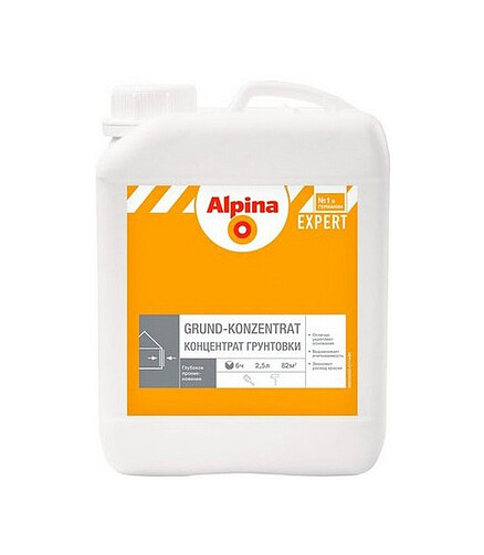 Грунтовка Alpina Grund Konzentrat, 2,5л 438x503 в Материке