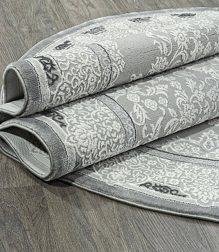 Ковер NENSI GL038G Grey/Grey 156*230, овал 438x503 в Материке - Вариант 2