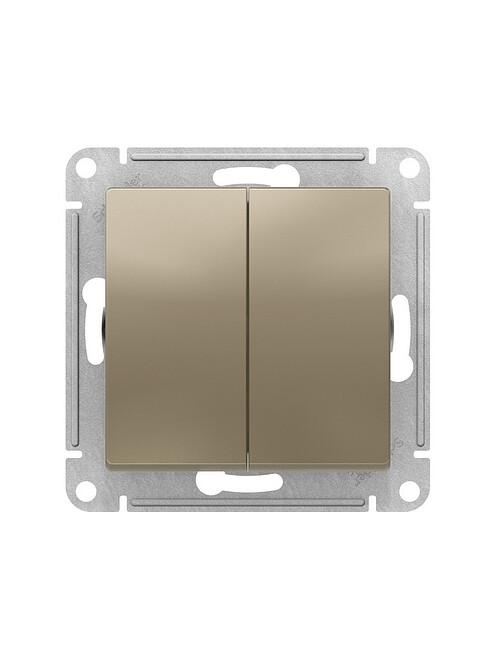 Выключатель прох. SE ATLAS Design ATN000565 2кл. шампань 495x660 Выключатель прох. SE ATLAS Design ATN000565 2кл. шампань 495x660 в Материке