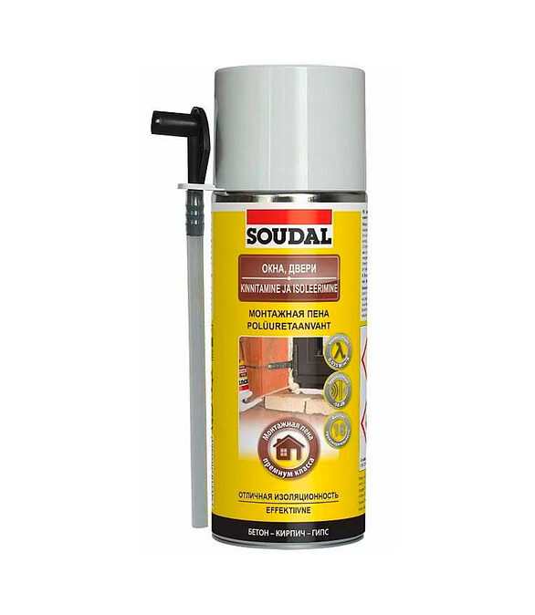 Пена монтажная SOUDAL окна-двери, 300мл 586x674 Пена монтажная SOUDAL окна-двери, 300мл 586x674 в Материке