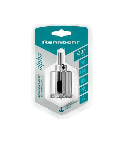 Коронка алмазная по керамограниту RENNBOHR 32мм 438x503 в Материке