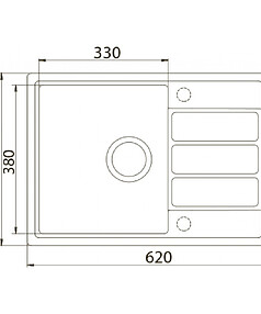 Мойка ZORG ECO-2-BG 620х440мм бежевая (без сифона)