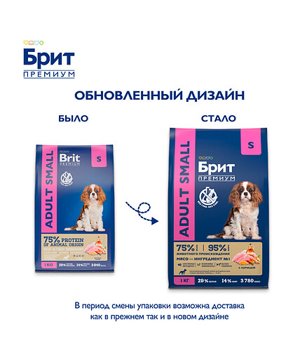 Корм для собак Brit Premium Small курица (1кг) 438x503 в Материке - Вариант 2
