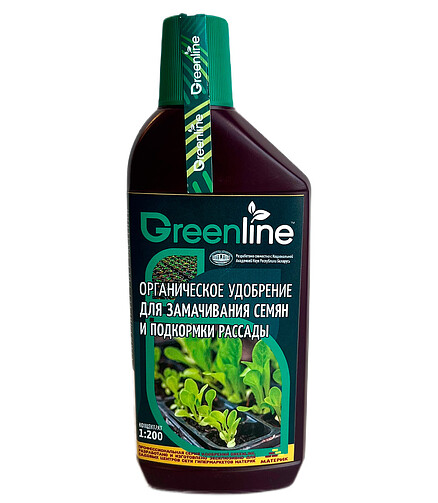 Удобрение для выращивания рассады Greenline органическое (485мл) 438x503 в Материке