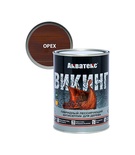 Антисептик АКВАТЕКС Викинг орех, 0,75л 438x503 в Материке