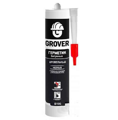 Герметик Grover В100 битумный кровельный, 300мл 495x660 Герметик Grover В100 битумный кровельный, 300мл 495x660 в Материке