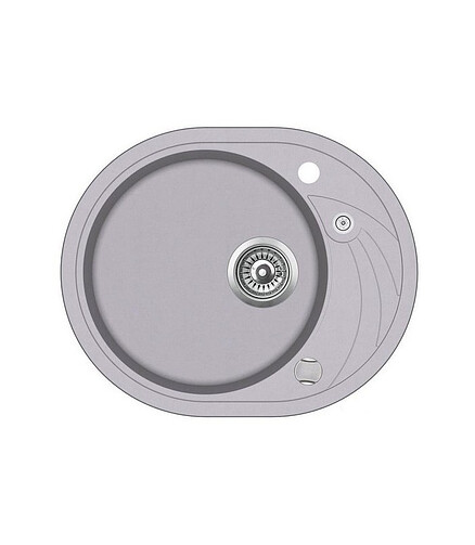 Мойка CLARUS SR102-202AW 580х470мм гранит-алюметаллик с вып.полуавтомат 438x503 в Материке