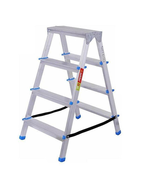 Лестница-стремянка LadderBel алюмин. 2-х сторон. 4-ступ. 495x660 Лестница-стремянка LadderBel алюмин. 2-х сторон. 4-ступ. 495x660 в Материке