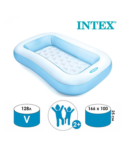Бассейн надувной детский INTEX (166х100х25см) надувное дно арт.57403NP 438x503 в Материке - Вариант 2