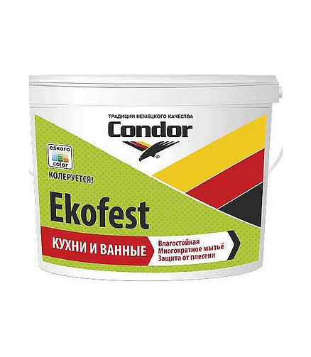 Краска Condor Ekofest ТР глубокоматовая, 6кг 438x503 в Материке