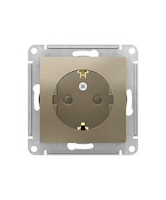 Розетка SE ATLAS Design ATN000545 1мест. с/з шторки шампань