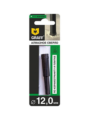 Сверло алмазное по керамограниту GRAFF 12мм 238x286 в Материке