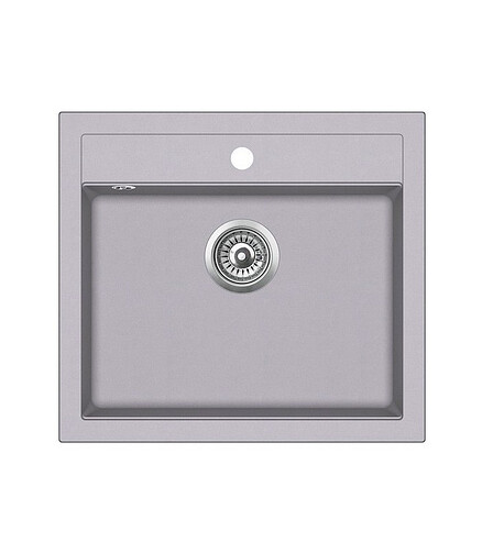 Мойка QUADRO SQQ100-202W 565x510мм гранит-алюметаллик с выпуском 438x503 в Материке